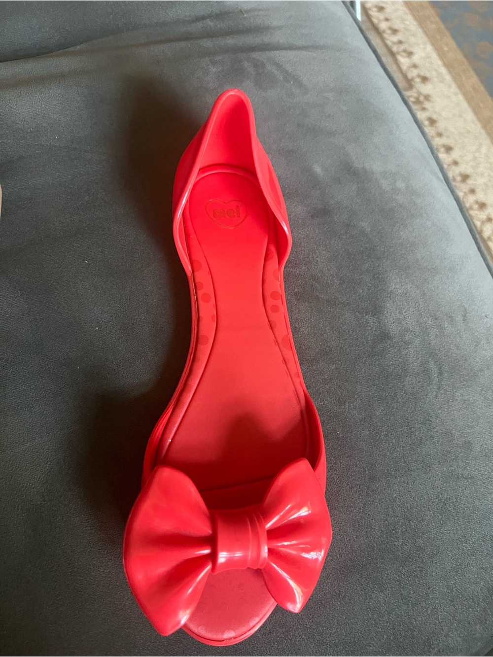 Melissa Red Bow D'Orsay Flat